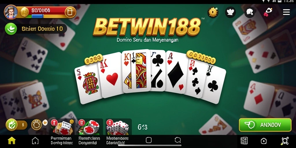 Tampilan gameplay Domino yang menggembirakan di BETWIN188.