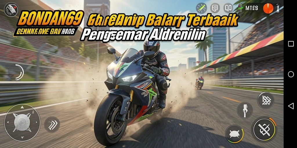 Gameplay seru BONDAN69 dengan motor balap yang cepat.