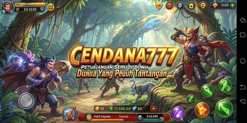 Screenshot CENDANA777 menampilkan pahlawan dalam aksi di dunia petualangan.