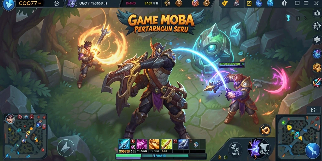 Screenshot aksi seru gameplay MOBA COO77.