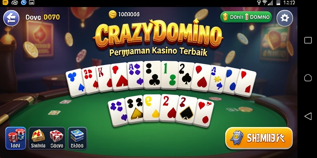 Tampilan gameplay menarik dari CRAZYDOMINO yang penuh aksi.