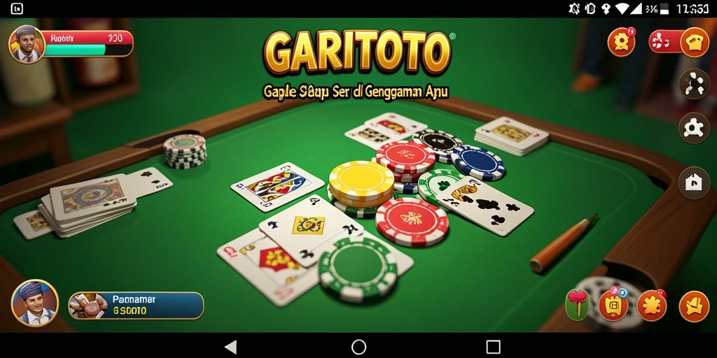 Tampilan gameplay Gaple yang menarik dan interaktif.