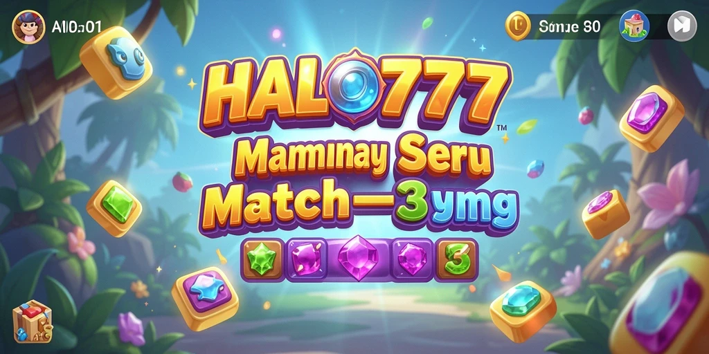 Screenshot gameplay HALO777 menampilkan aksi seru mencocokkan buah.