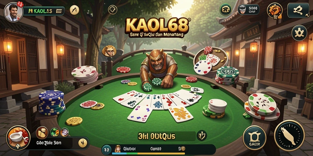 Tampilan gameplay QiuQiu yang seru dan menyenangkan.