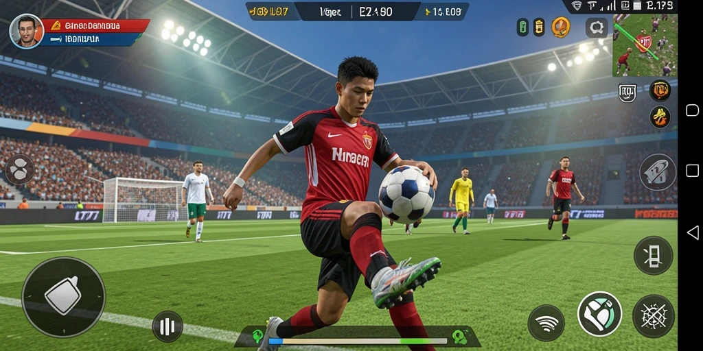 Screenshot L777 menampilkan pemain beraksi dalam pertandingan olahraga yang seru.