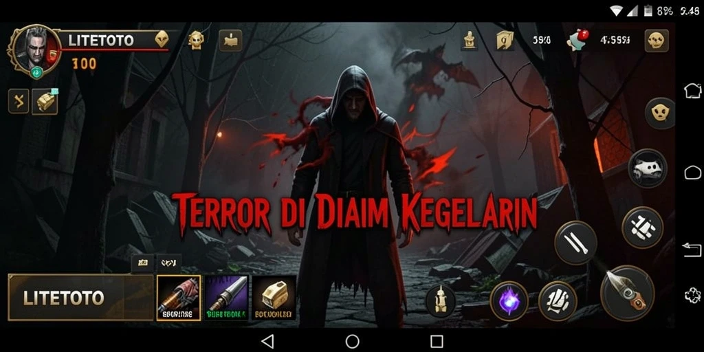 Gameplay LITETOTO: Menakutkan dengan suasana gelap dan misterius.