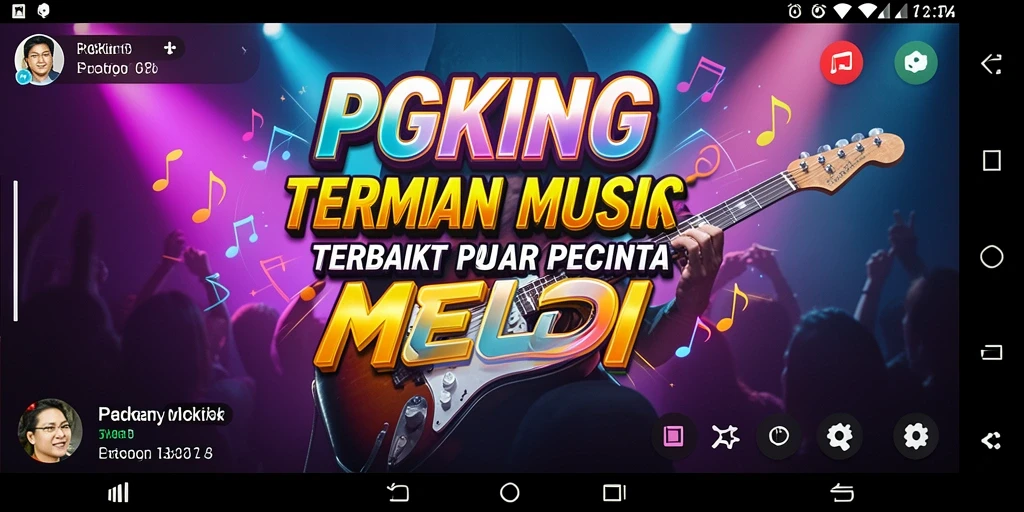 Screenshot utama PGKING menampilkan gameplay seru penuh alunan musik.