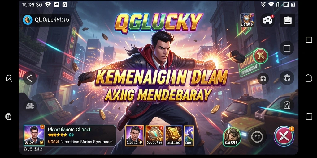 Tangkapan layar gameplay QGLUCKY yang menampilkan aksi seru.