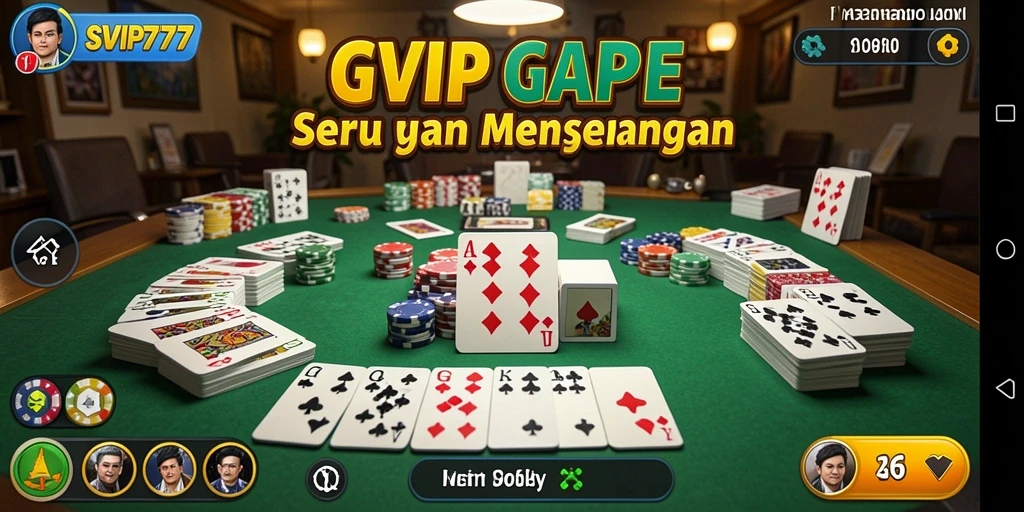 Tampilan seru gameplay Gaple di SVIP777.